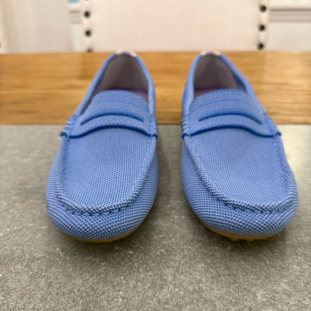 Rothy's The Driver Sky Slip On Loafer Blue Lavender Heel Stripe Size 7.5 - Picture 6 of 13